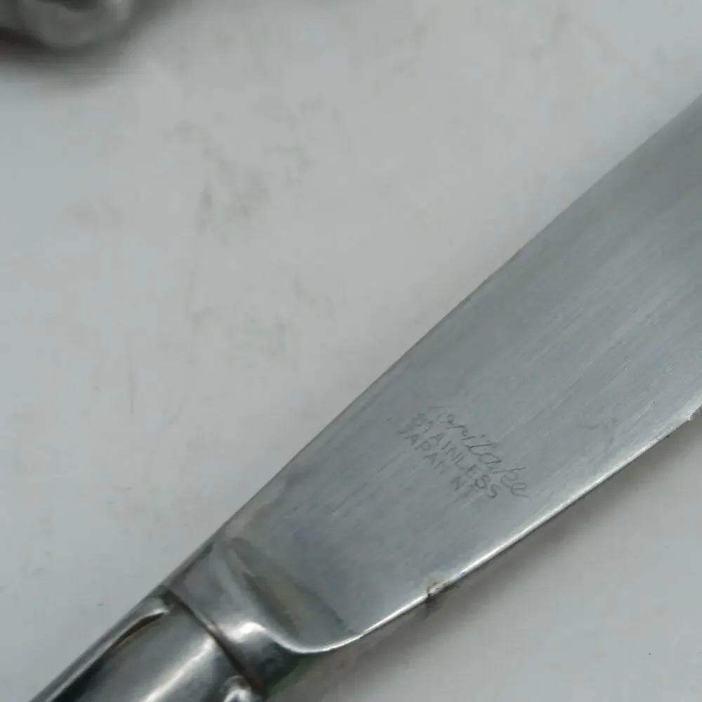 7X BK Vtg Noritake 18-8 Stainless Japan Sylvia Flatware Butter Knives Silverware